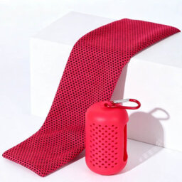 "Red Cooling Sports Towel 11.8""x31.5"", Quick Dry Microfiber Ice Towel, Absorbent Towel For Gym Running Camping Travel" - thumbnail 6