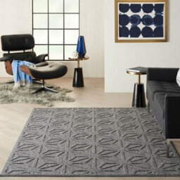 Grey Outdoor Rug, Abstract Optical/ (3D) Stain-Resistant Rug For Patio Decks , Modern Outdoor Area Rug-160Cm X 221Cm - thumbnail 3
