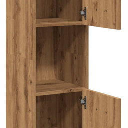 Berkfield Bathroom Hanging Cabinet Artisian Oak 30X30X130 Cm Engineered Wood - thumbnail 9