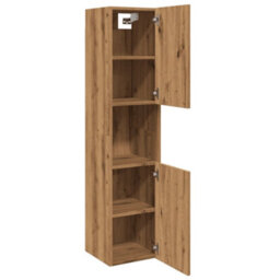 Berkfield Bathroom Hanging Cabinet Artisian Oak 30X30X130 Cm Engineered Wood - thumbnail 5