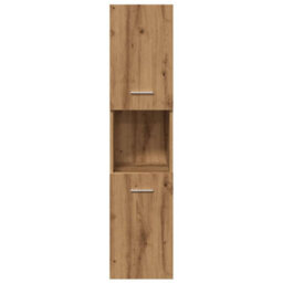 Berkfield Bathroom Hanging Cabinet Artisian Oak 30X30X130 Cm Engineered Wood - thumbnail 4