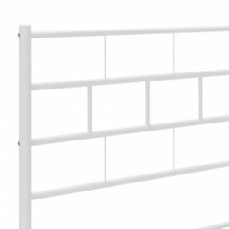 Berkfield Metal Bed Frame With Headboard And Footboard White 100X190 Cm - thumbnail 8