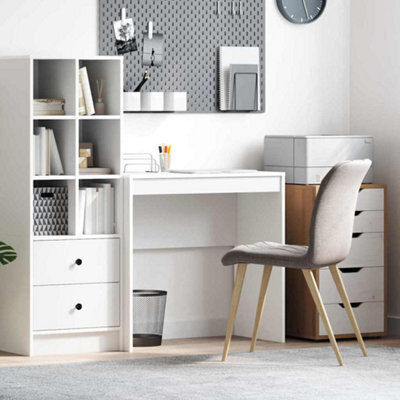 Berkfield Writing Desk White Mdf 80 X 40 X 76 Cm Simple Writing Desk - image 1