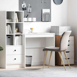 Berkfield Writing Desk White Mdf 80 X 40 X 76 Cm Simple Writing Desk