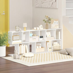 Homcom Side Table, Narrow End Table With Storage Shelves, White - thumbnail 8