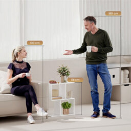 Homcom Side Table, Narrow End Table With Storage Shelves, White - thumbnail 9