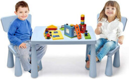 Gainoom 3 Pcs Kids Table And Chair Set Toddler Activity Center Children Writing Desk - thumbnail 1