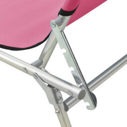Walplus Folding Sun Lounger With Canopy Steel Magento Pink - thumbnail 8