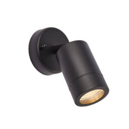 Luminosa Lighting Luminosa Palin Outdoor Spotlight Matt Black, Glass Ip44, Gu10