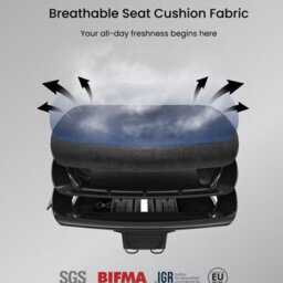 Flexispot 6D Armrest Multifunctional Fabric Ergonomic Chair Bs12 Pro In Black - thumbnail 3