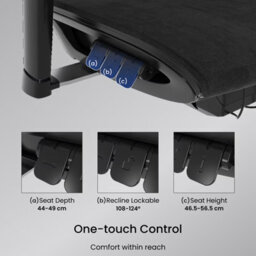 Flexispot 6D Armrest Multifunctional Fabric Ergonomic Chair Bs12 Pro In Black - thumbnail 7