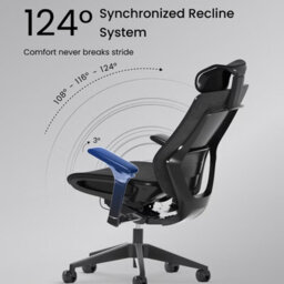 Flexispot 6D Armrest Multifunctional Fabric Ergonomic Chair Bs12 Pro In Black - thumbnail 4