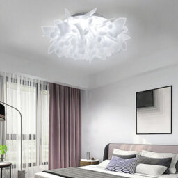 Darphe 53Cm Dia X 25Cm H White Dandelion Remote Control Dimmable Led Ceiling Light For Living Room - thumbnail 2