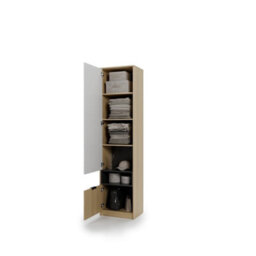 Arte Kanu White And Oak Copenhagen Tall Storage Cabinet 55Cm - thumbnail 3