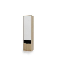 Arte Kanu White And Oak Copenhagen Tall Storage Cabinet 55Cm - thumbnail 1