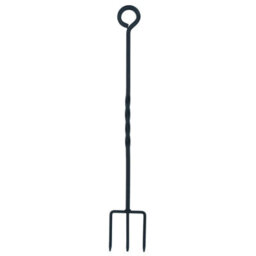 AB Tools Toasting Fork Roaster Loop Twisted Fire Wood Burner Steel Metal 500mm Smore - thumbnail 3