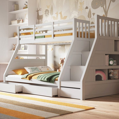 Flair Lunar Triple Bunk Bed - White - image 1