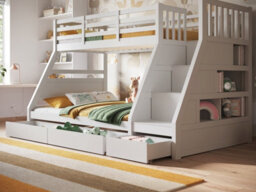 Flair Lunar Triple Bunk Bed - White - thumbnail 5