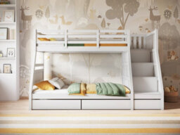 Flair Lunar Triple Bunk Bed - White - thumbnail 2
