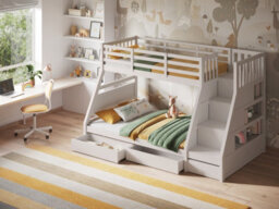 Flair Lunar Triple Bunk Bed - White - thumbnail 3