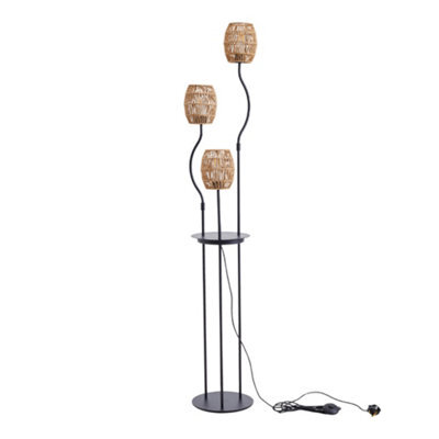 Thehotsale 3-Light 160Cm H Light Braid Lampshade Tray Table Floor Lamp - image 1