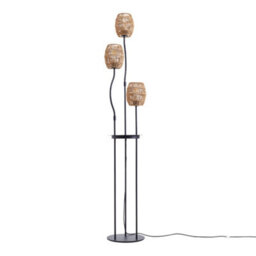 Thehotsale 3-Light 160Cm H Light Braid Lampshade Tray Table Floor Lamp - thumbnail 2