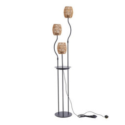 Thehotsale 3-Light 160Cm H Light Braid Lampshade Tray Table Floor Lamp - thumbnail 1