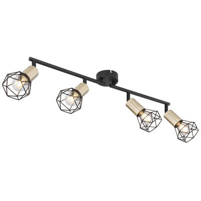 Luminosa Lighting Luminosa Xara I Ceiling Spotlight Bar Black Gold 4X E14 - image 1