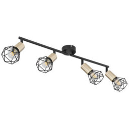 Luminosa Lighting Luminosa Xara I Ceiling Spotlight Bar Black Gold 4X E14 - thumbnail 2