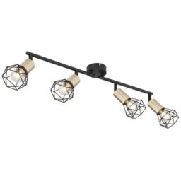 Luminosa Lighting Luminosa Xara I Ceiling Spotlight Bar Black Gold 4X E14