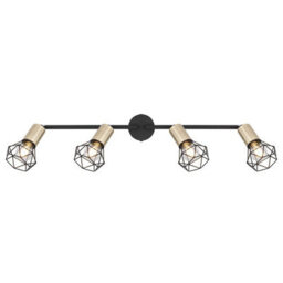 Luminosa Lighting Luminosa Xara I Ceiling Spotlight Bar Black Gold 4X E14 - thumbnail 4