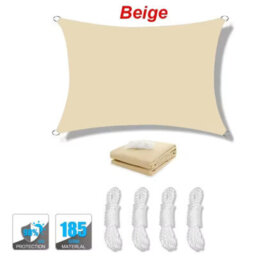 White 3X3M Rectangular Polyester Shade Sail Uv Resistant - thumbnail 2
