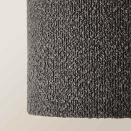 Valuelights Reni Charcoal Boucle Drum Ceiling Lamp Shade (D)25Cm - thumbnail 3