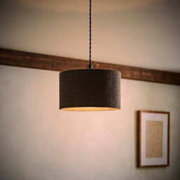 Valuelights Reni Charcoal Boucle Drum Ceiling Lamp Shade (D)25Cm - thumbnail 5
