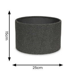 Valuelights Reni Charcoal Boucle Drum Ceiling Lamp Shade (D)25Cm - thumbnail 8
