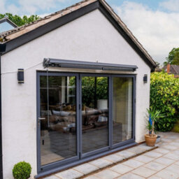 Jack Stonehouse 2.5 X 2M Manual Awning For Window, Doors, Patio, Garden - Retractable Sun Shade Canopy Shelter With Crank Handle & Fixings - Black - thumbnail 3