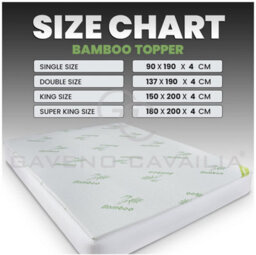 "Gc Gaveno Cavailia Luxury Bamboo 1"" Mattress Topper Super King Bed, 2 Cm Extra Soft Anti Allergy Thick Mattress Topper, White" - thumbnail 5