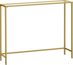 Songmics Vasagle Console Table, Side Table, Tempered Glass Tabletop, Modern Sofa Table, Easy Assembly, Pale Gold And Transparent - thumbnail 6