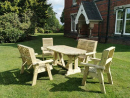Churnet Valley Garden Furniture Ltd Ergo 6 Seater Dining Table - L179.5 X W90 X H78 Cm - Minimal Assembly Required - thumbnail 1