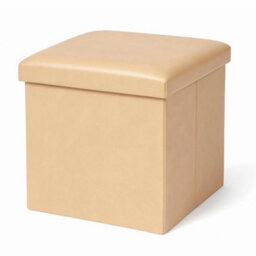 Mustard Foldable Ottoman Storage Box Multi Functional - thumbnail 1