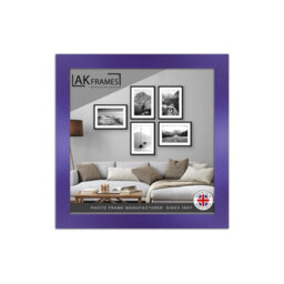 "AK Frames Sleek 7X7"" Purple Thin Modern Picture Frame - Slim And Design For Posters, Prints And Photos - Elegant Wall Frame Decor" - thumbnail 1