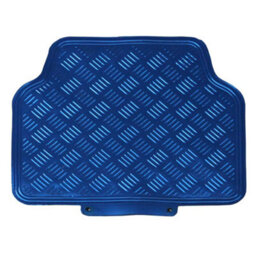 Jvl Titan Car Mat Set Metallic 4-Piece Set With Rubber Backing, Blue - thumbnail 4