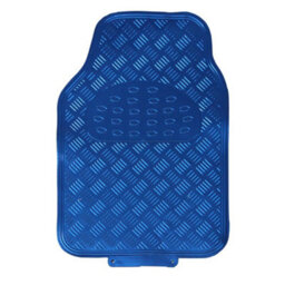 Jvl Titan Car Mat Set Metallic 4-Piece Set With Rubber Backing, Blue - thumbnail 3
