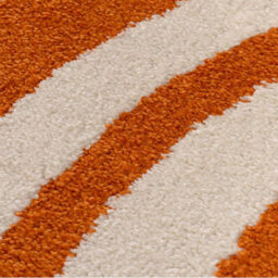 The Rugs Joli Orange And White Striped Rug Soft Dense Pile Easy To Clean And Pet Friendly For Living Rooms And Bedrooms - thumbnail 5
