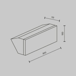 Luminosa Lighting Luminosa Brick 10X30Cm Outdoor Wall Down Lamp Graphite 3000K 1600Lm Ip54 - thumbnail 3