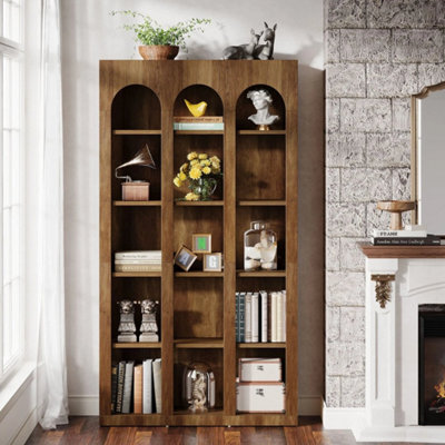5-Tier Arched Bookshelf, 70.87'' Tall Modern Bookcase Freestanding Shelving Unit - image 1