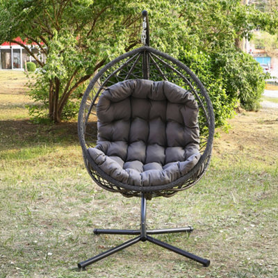 Lynton Garden Hanging Egg Chair - Dark Grey - image 1