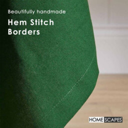Homescapes Cotton Tablecloth Plain Rectangular Fabric Dining Table Cloth Dark Green, 178 X 305 Cm With Hem Stitch, Hypoallergenic - thumbnail 4