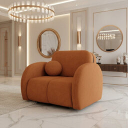 Armchair Convertible To Single Bed With Storage Viva Comfy I Orange - thumbnail 1