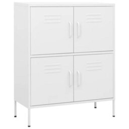 Vidaxl Storage Cabinet White 80X35X101.5 Cm Steel - thumbnail 2